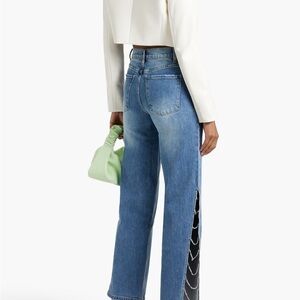 🔥🔥flash sale🔥 Alice + Olivia Gayle crystal-embellished lowrise straightleg jeans